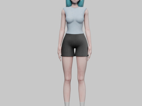 Cute anime girl V23846 Modelo 3D