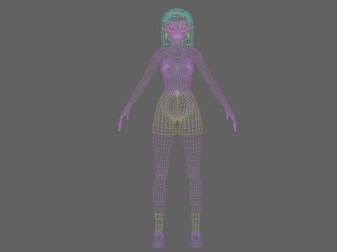 Cute anime girl V23846 Modelo 3D