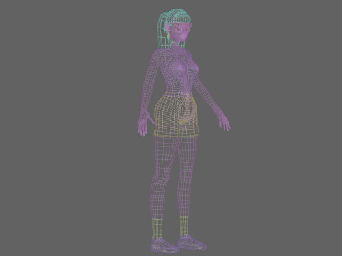 Cute anime girl V23846 Modelo 3D