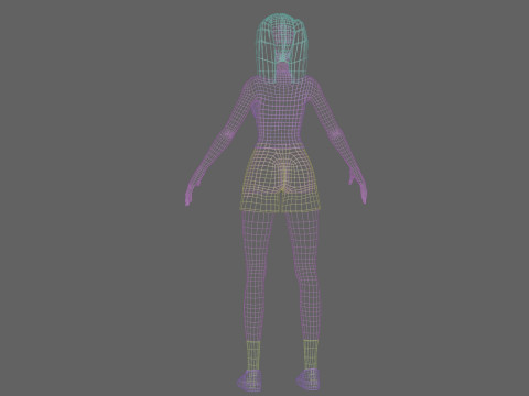 Cute anime girl V23846 Modelo 3D