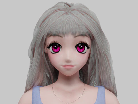 Cute Basic girl V38440 3D Model