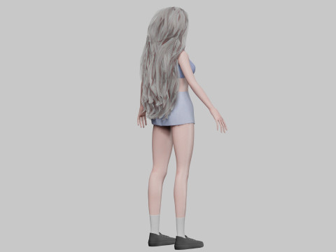 Cute Basic girl V38440 Modelo 3D