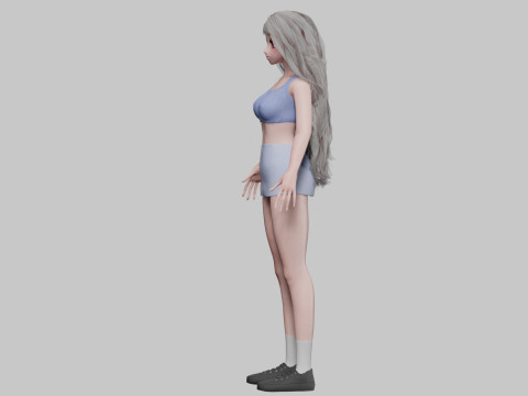 Cute Basic girl V38440 Modelo 3D