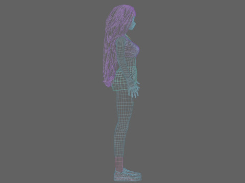 Cute Basic girl V38440 Modelo 3D