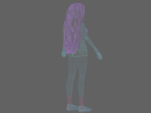Cute Basic girl V38440 Modelo 3D