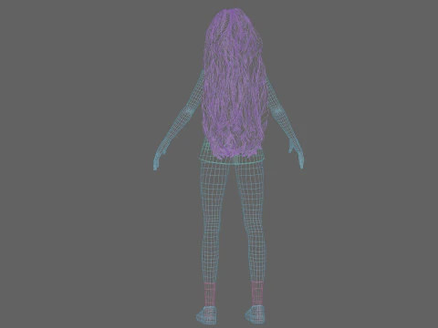 Cute Basic girl V38440 3D Model
