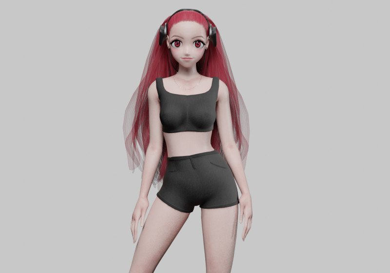 Cute Beautiful girl V33656 3D मॉडल .c4d .max .obj .3ds .fbx .stl .blend 