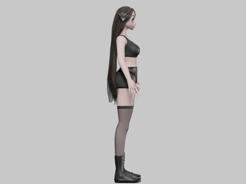 Cute Cartoon girl V37232 3D मॉडल