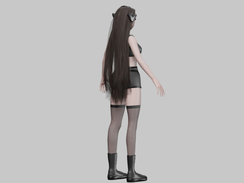 Cute Cartoon girl V37232 3D मॉडल