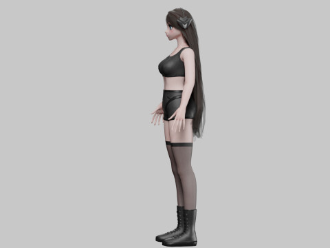 Cute Cartoon girl V37232 3D मॉडल