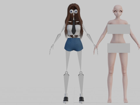 Cute classic girl V29196 3D Model