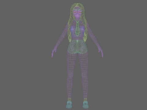 Cute classic girl V29196 3D Model