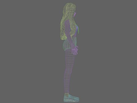 Cute classic girl V29196 3D Model