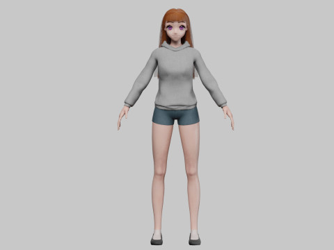 Cute cool girl V30506 3D Model