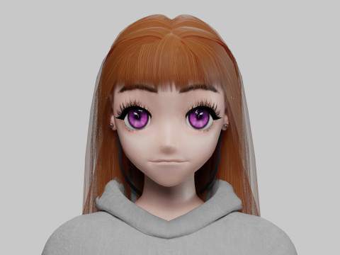 Cute cool girl V30506 3D Model