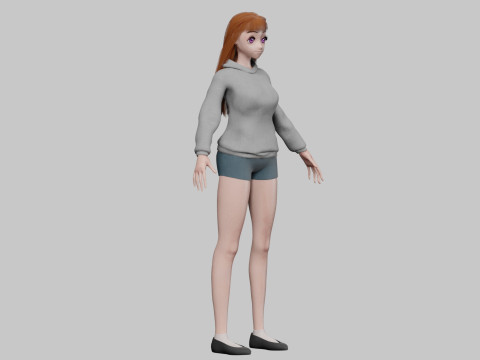 Cute cool girl V30506 3D Model