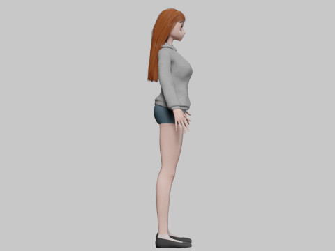 Cute cool girl V30506 3D Model