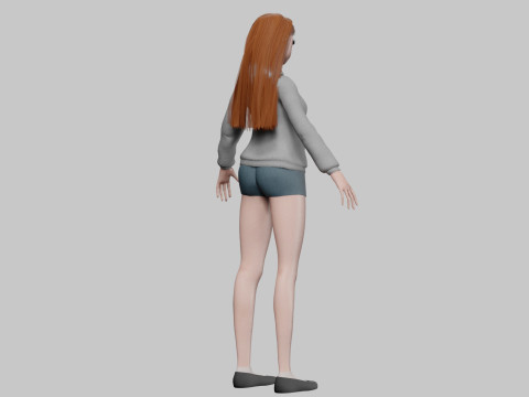 Cute cool girl V30506 3D Model