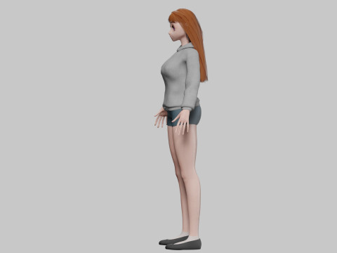 Cute cool girl V30506 3D Model