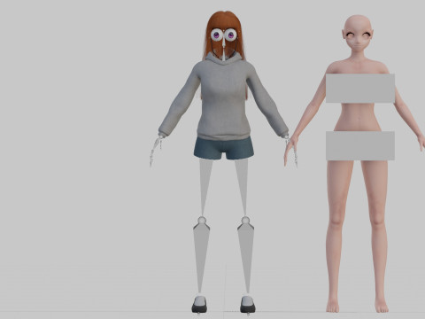 Cute cool girl V30506 3D Model