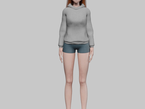 Cute cool girl V30506 3D Model