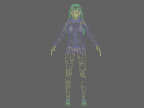 Cute cool girl V30506 3D Model