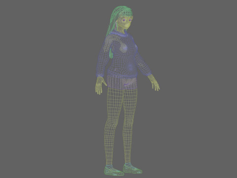 Cute cool girl V30506 3D Model