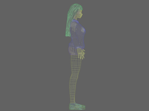 Cute cool girl V30506 3D Model