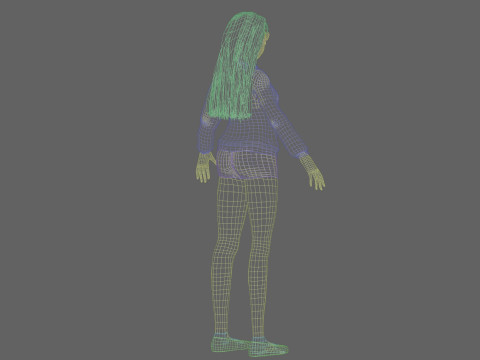 Cute cool girl V30506 3D Model