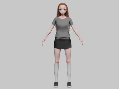 Cute Standard girl V31312 3D मॉडल