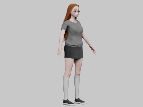 Cute Standard girl V31312 3D मॉडल
