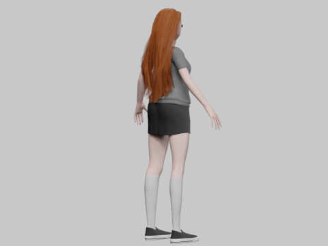 Cute Standard girl V31312 3D मॉडल