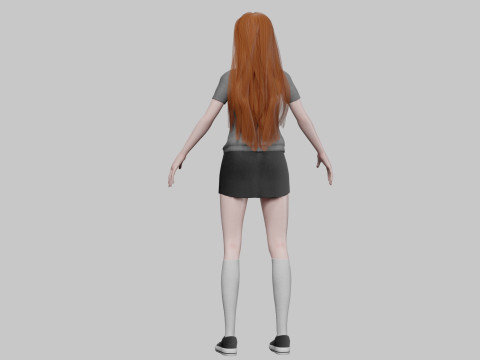 Cute Standard girl V31312 3D मॉडल