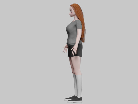 Cute Standard girl V31312 3D मॉडल