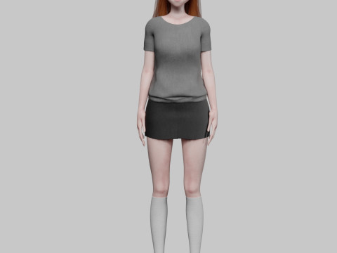 Cute Standard girl V31312 3D मॉडल