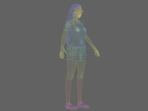 प्यारी मानक लड़की V31312 3D मॉडल