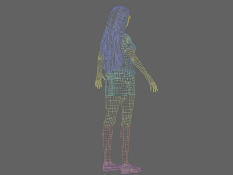 प्यारी मानक लड़की V31312 3D मॉडल