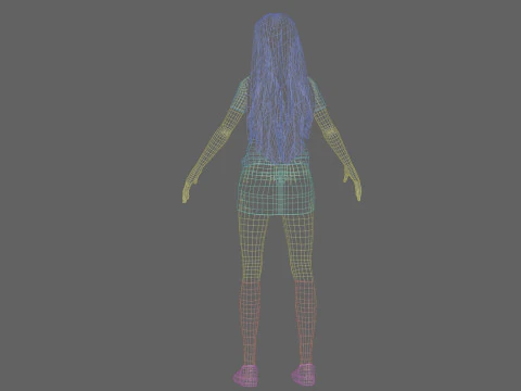 प्यारी मानक लड़की V31312 3D मॉडल