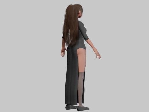 Cute stylized girl V31090 Modello 3D