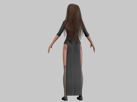 Cute stylized girl V31090 Modello 3D