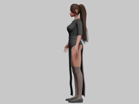 Cute stylized girl V31090 Modello 3D