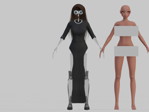 Cute stylized girl V31090 Modello 3D