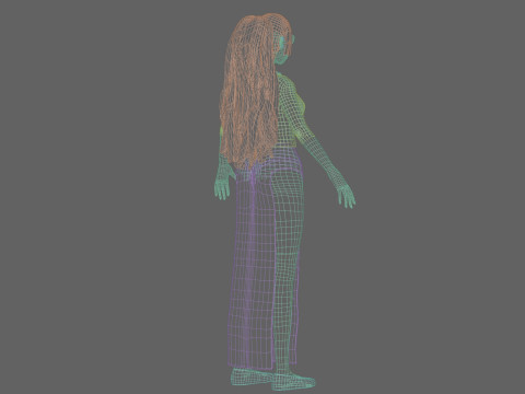 Cute stylized girl V31090 Modello 3D