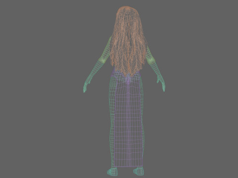 Cute stylized girl V31090 Modello 3D