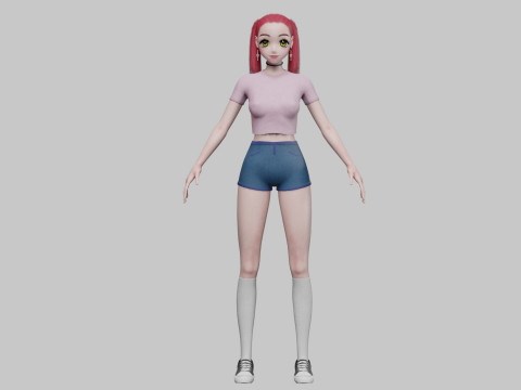 Cute teen girl V24791 Modelo 3D