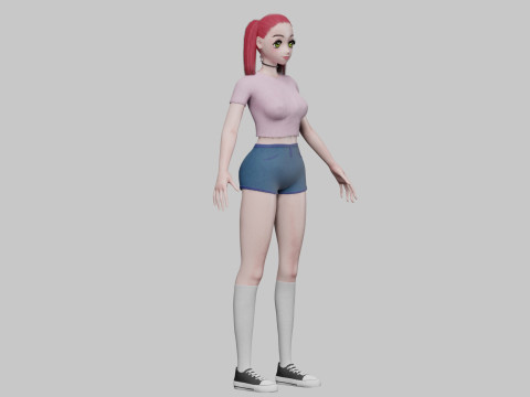 Cute teen girl V24791 Modelo 3D