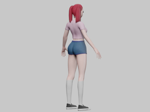 Cute teen girl V24791 Modelo 3D
