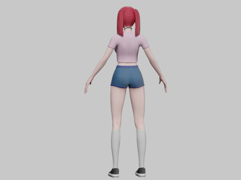 Cute teen girl V24791 Modelo 3D