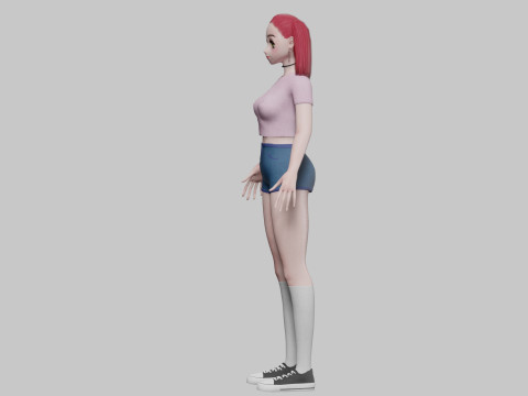 Cute teen girl V24791 Modelo 3D