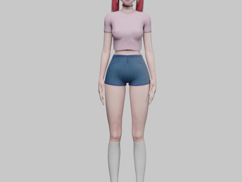 Cute teen girl V24791 Modelo 3D